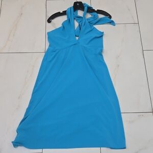 EUC Ocean Dreams Blue Halter Sundress Coverup